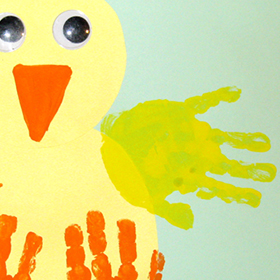 Baby-Chick-Handprint-Craft-for-Easter